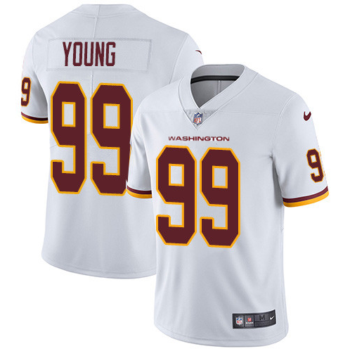 Men's Washington Football Team #99 Chase Young White Vapor Untouchable Limited Stitched Jersey
